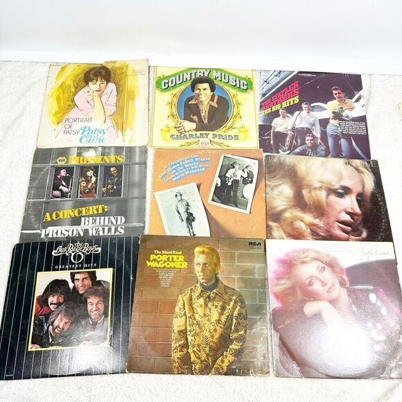 Vintage Other - Vintage Country Vinyl Record Lot of 9  Porter Wagoner, Oak Ridge, Tammy Wynette